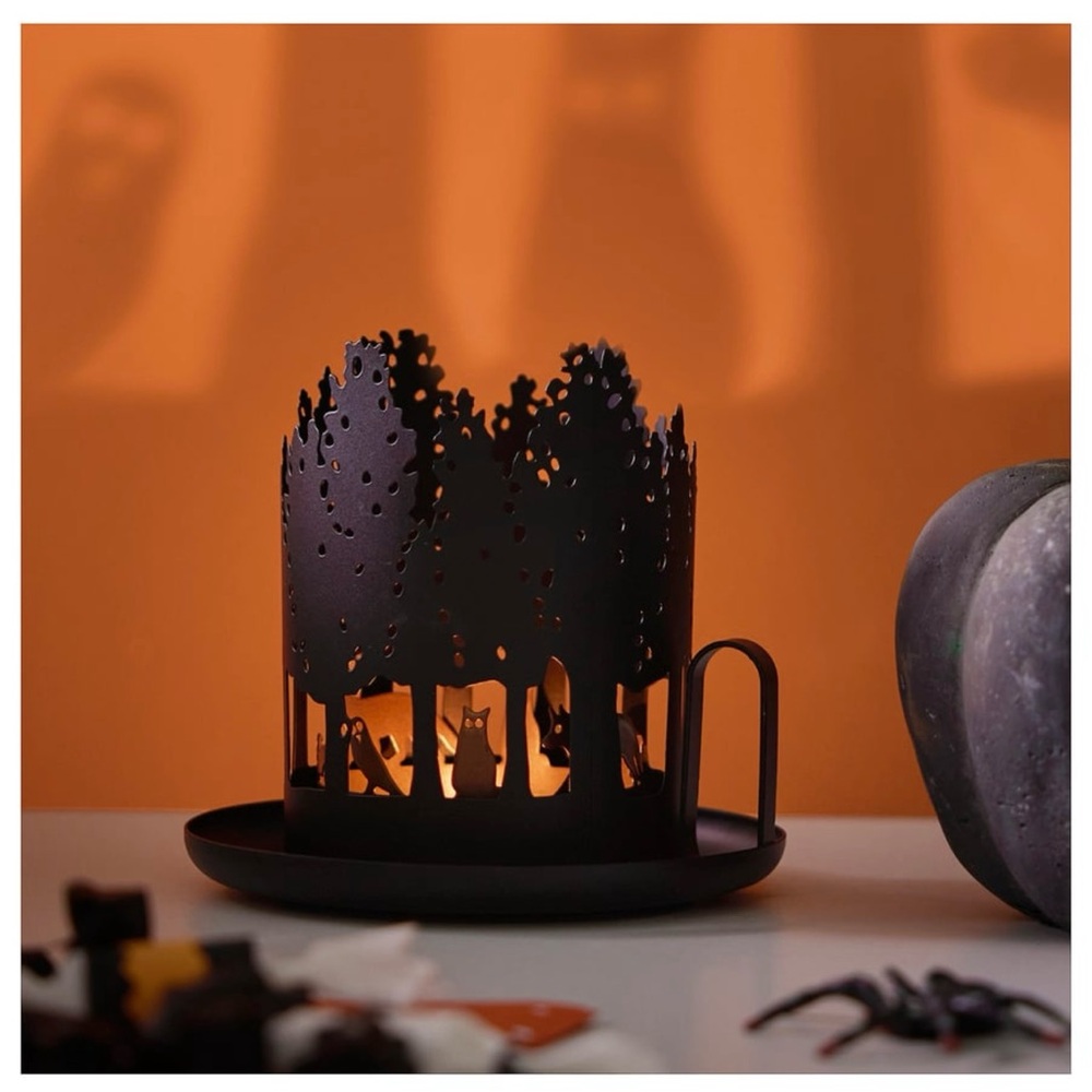 IKEA Höstagille Forest Silhouette Tealight Candle Holder